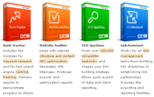 seo powersuite tools description of aoftware compponents