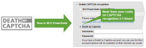 Death by Captcha functionality provided by SEO Powersuite ALL tools have this functionality, save lots of time and effort with the anti cpatcha service